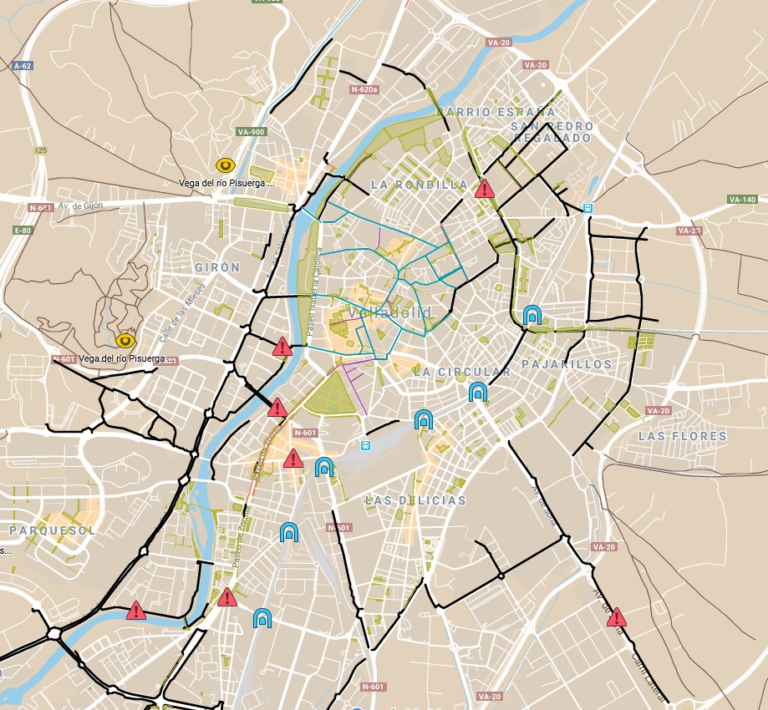 Lee más sobre el artículo Mapa ciclista de Valladolid