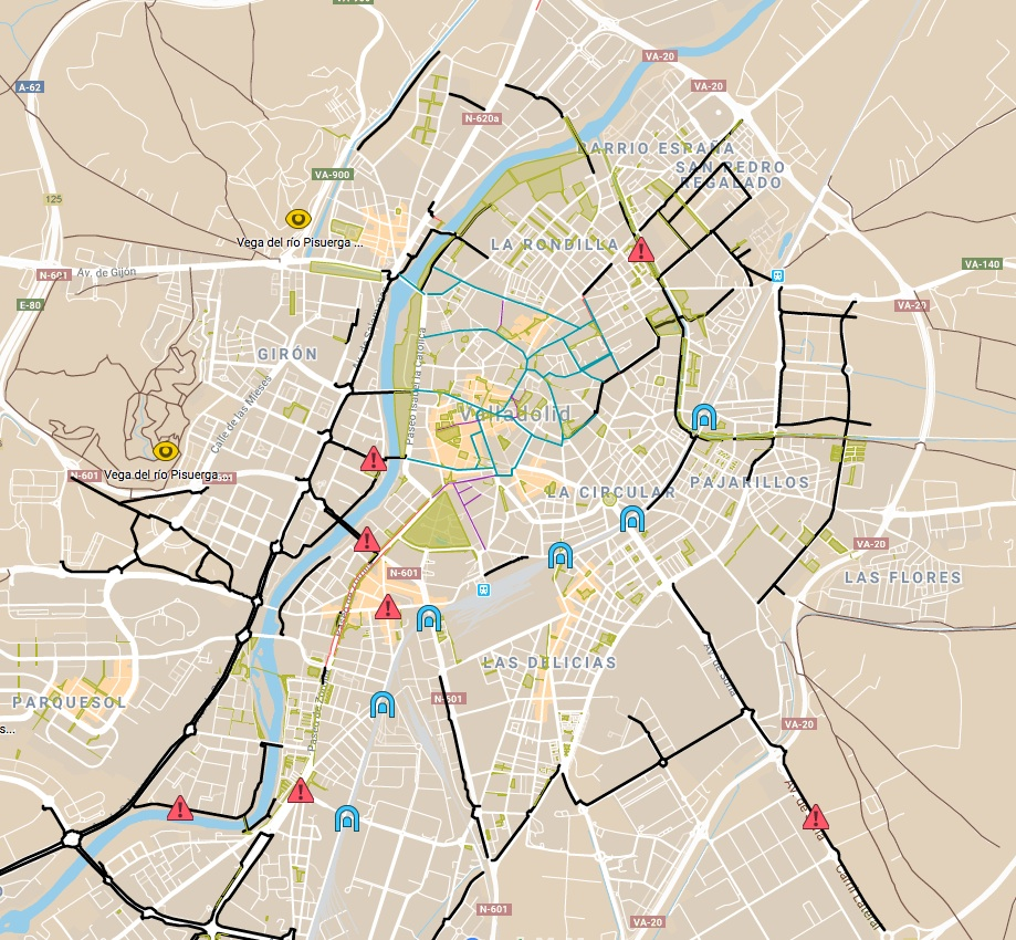 Lee más sobre el artículo Mapa ciclista de Valladolid